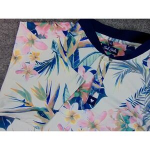 Bad Birdie Shirt Mens Med Multicolor Floral Golf Polo Performance